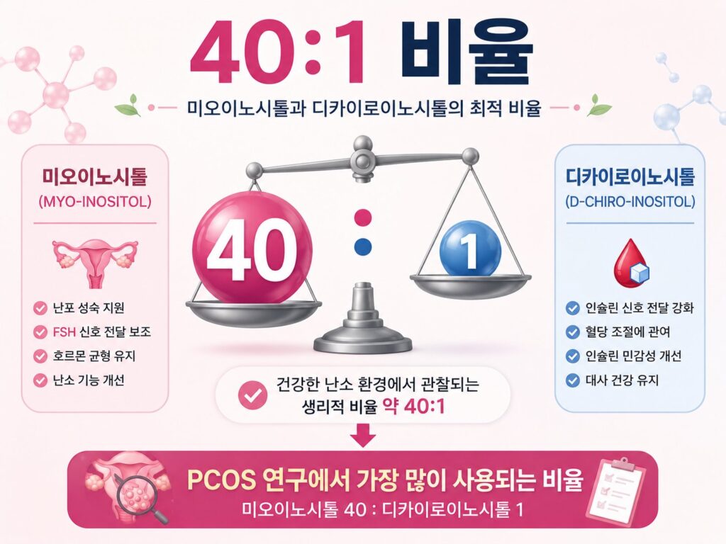 미오이노시톨과 디카이로이노시톨의 비율