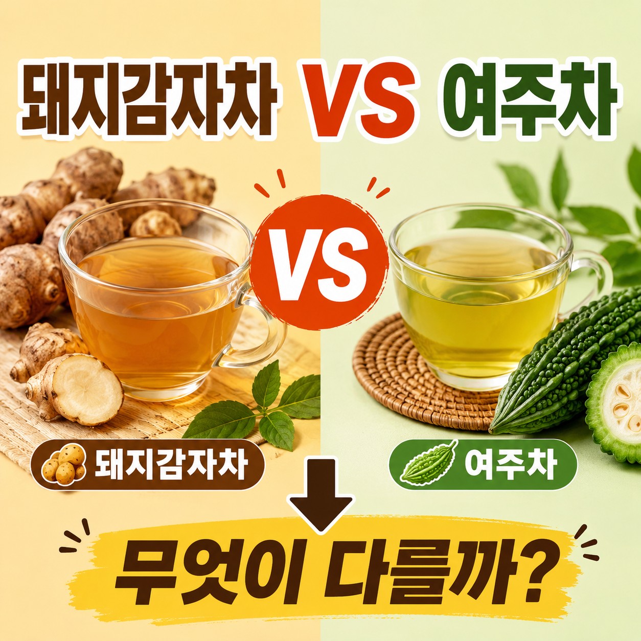 돼지감자차 여주차 무엇이 다를까
