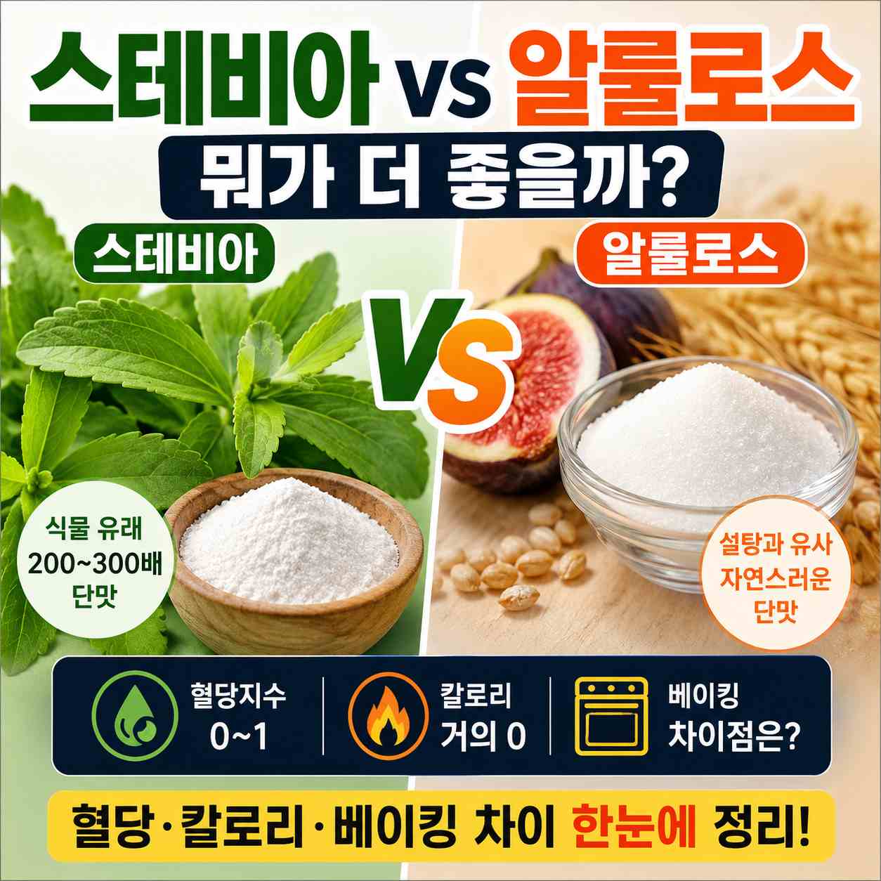 스테비아와 알룰로스 비교