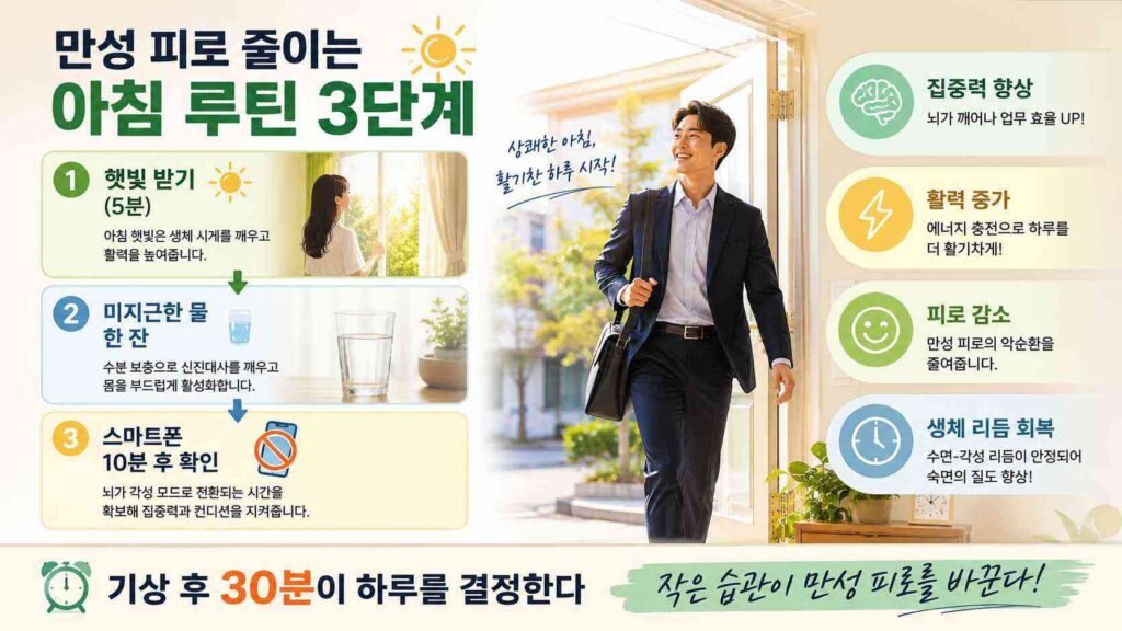 만성 피로 줄이는 아침 루틴 3단계
