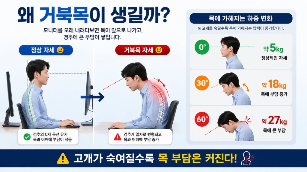 거북목이 생기는 이유
