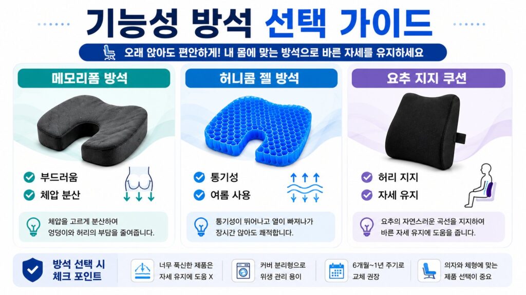 기능성 방석 선택 가이드