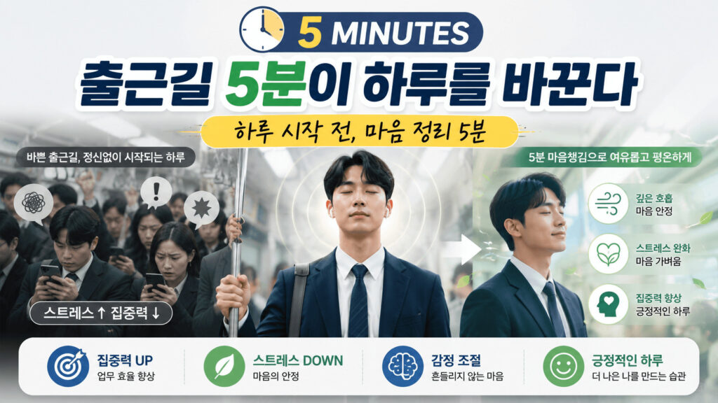 출근길 5분이 하루를 바꾼다
