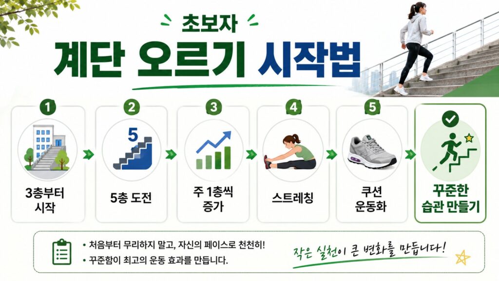 초보자 계단 오르기 시작법