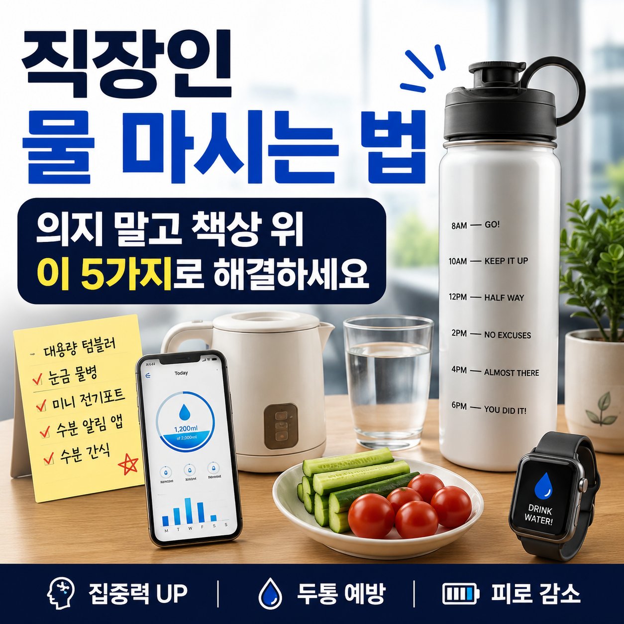 직장인 물 마시는 법