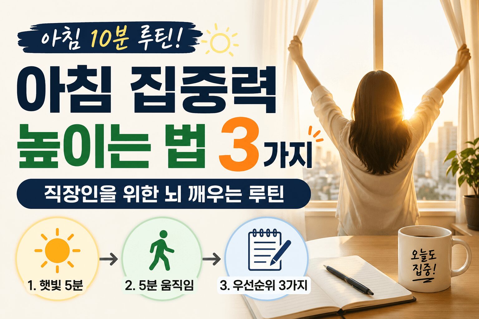 아침 집중력 높이는 법 3가지