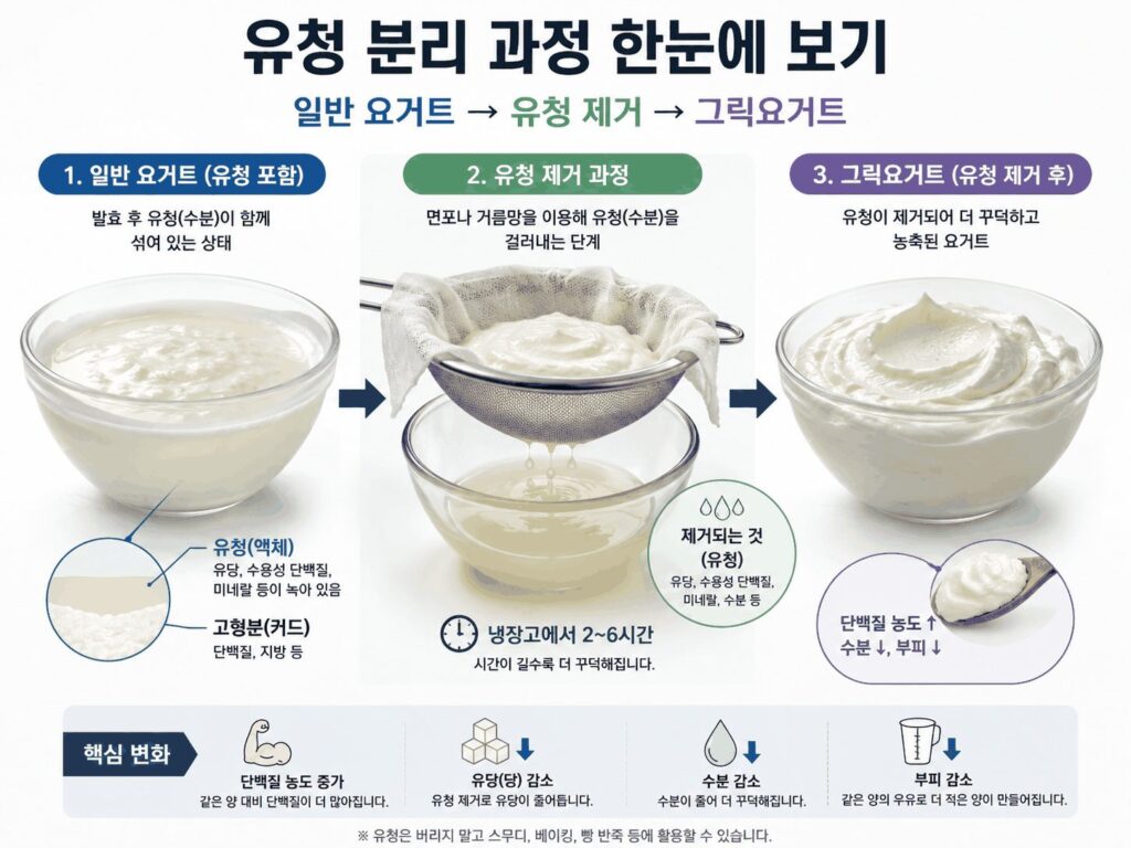 유청 분리 과정 한눈에 보기