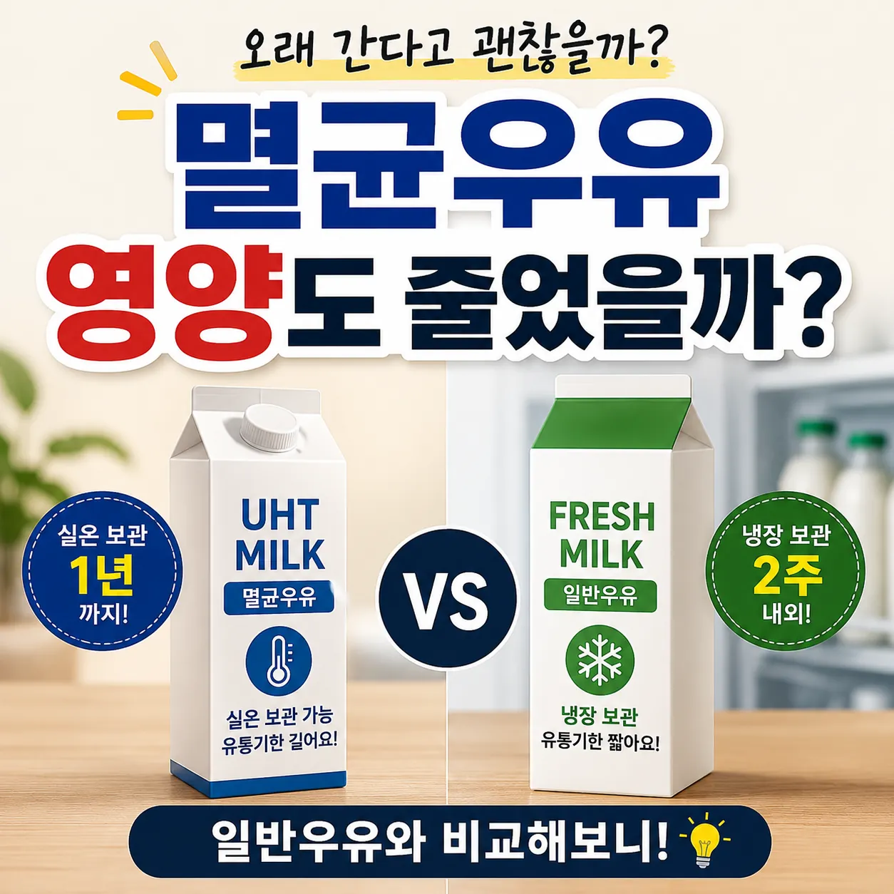 멸균우유 영양도 줄었을까