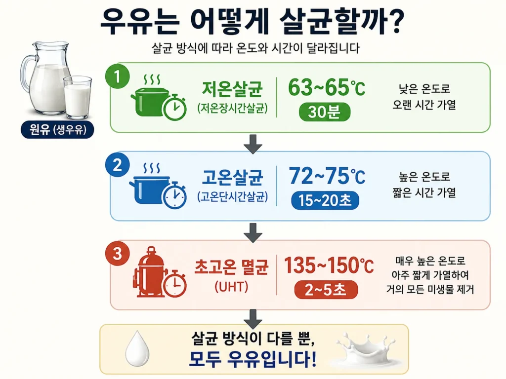 우유의 살균 방법